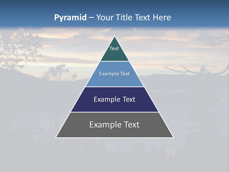 A Beautiful Sunset Over A Lake With Trees In The Foreground PowerPoint Template