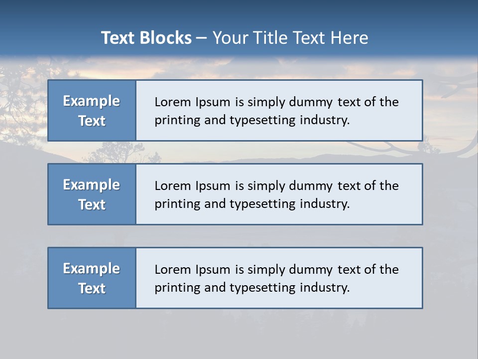 A Beautiful Sunset Over A Lake With Trees In The Foreground PowerPoint Template