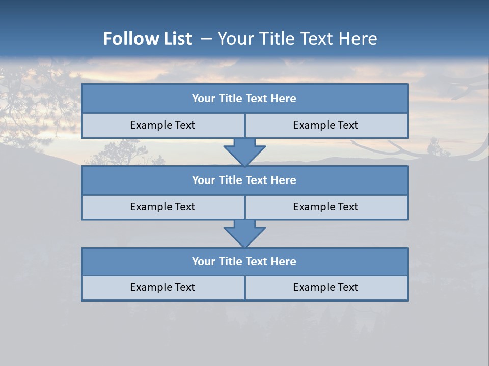 A Beautiful Sunset Over A Lake With Trees In The Foreground PowerPoint Template