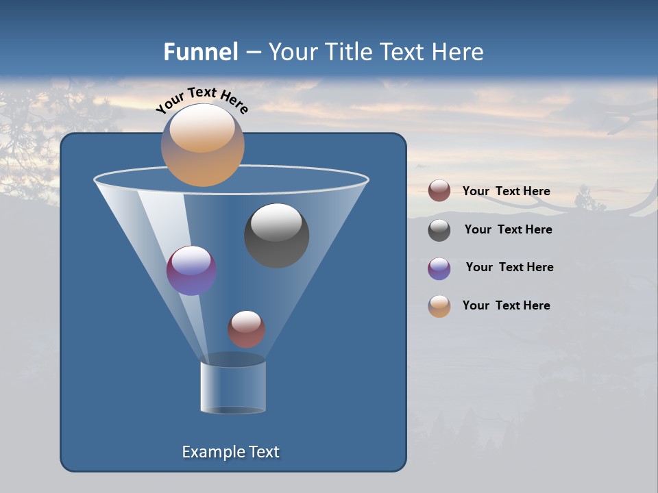 A Beautiful Sunset Over A Lake With Trees In The Foreground PowerPoint Template