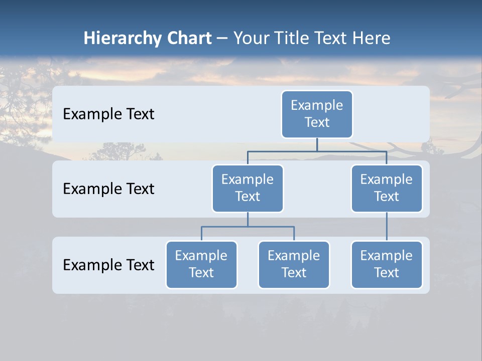 A Beautiful Sunset Over A Lake With Trees In The Foreground PowerPoint Template