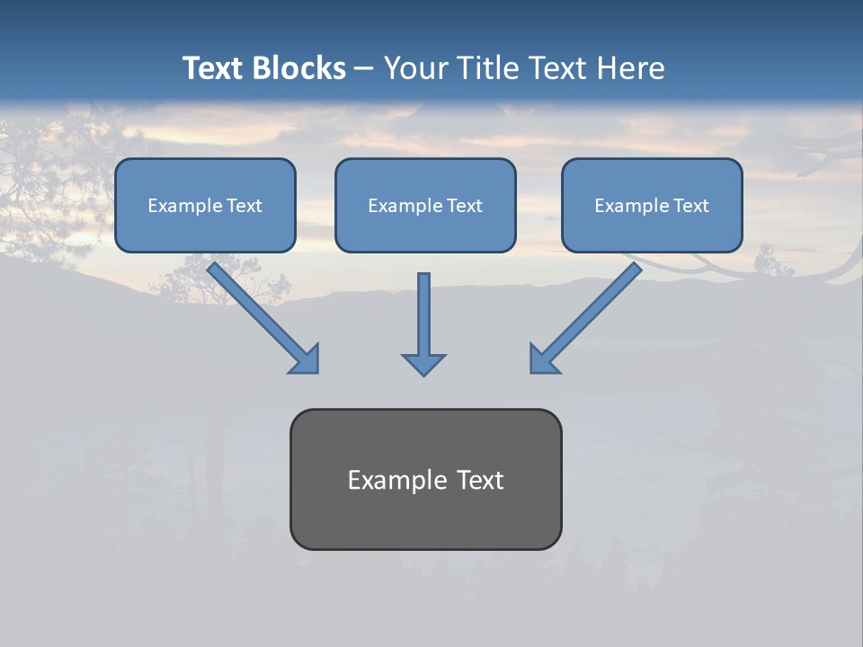 A Beautiful Sunset Over A Lake With Trees In The Foreground PowerPoint Template