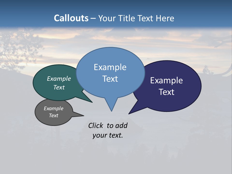 A Beautiful Sunset Over A Lake With Trees In The Foreground PowerPoint Template