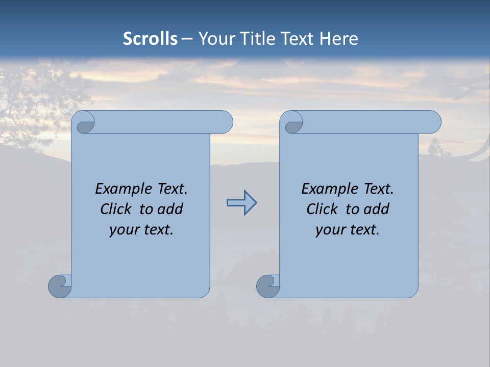 A Beautiful Sunset Over A Lake With Trees In The Foreground PowerPoint Template