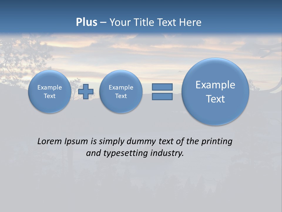 A Beautiful Sunset Over A Lake With Trees In The Foreground PowerPoint Template