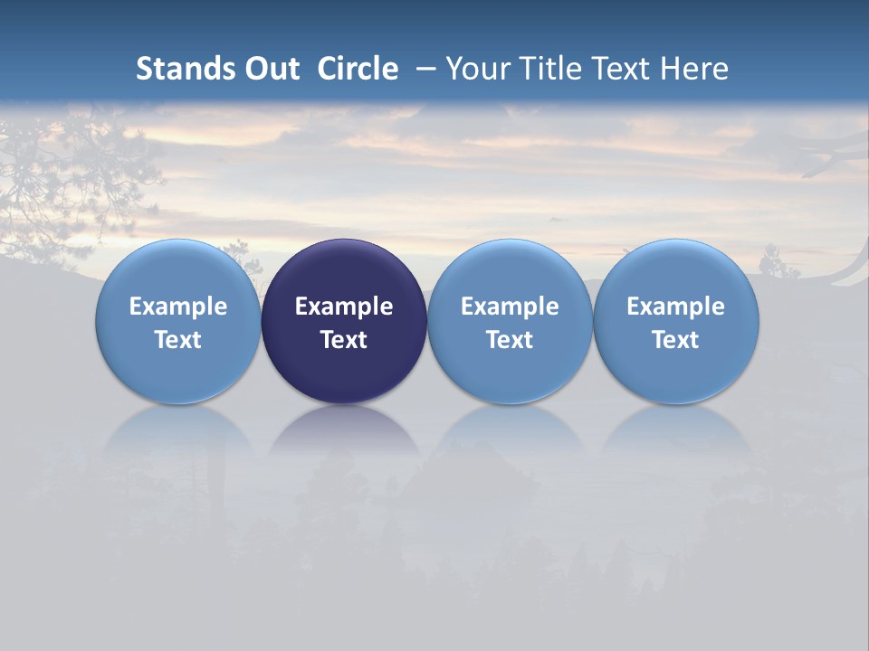 A Beautiful Sunset Over A Lake With Trees In The Foreground PowerPoint Template