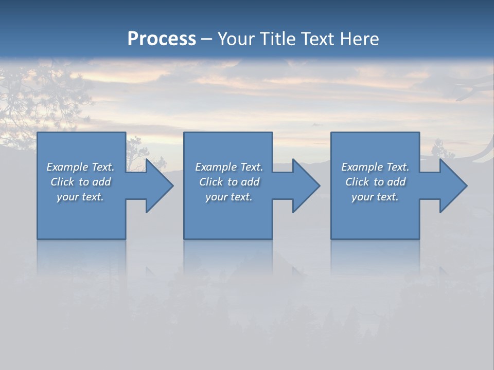 A Beautiful Sunset Over A Lake With Trees In The Foreground PowerPoint Template