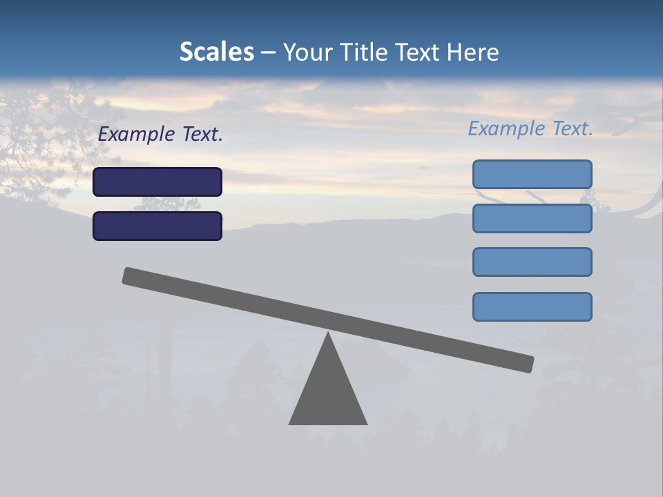 A Beautiful Sunset Over A Lake With Trees In The Foreground PowerPoint Template