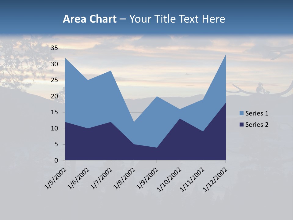 A Beautiful Sunset Over A Lake With Trees In The Foreground PowerPoint Template