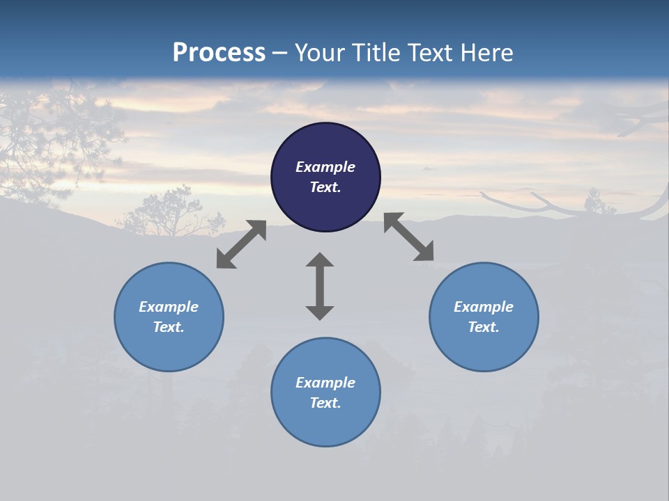 A Beautiful Sunset Over A Lake With Trees In The Foreground PowerPoint Template