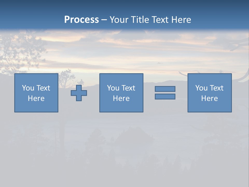 A Beautiful Sunset Over A Lake With Trees In The Foreground PowerPoint Template