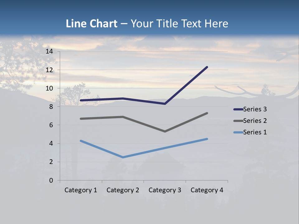 A Beautiful Sunset Over A Lake With Trees In The Foreground PowerPoint Template