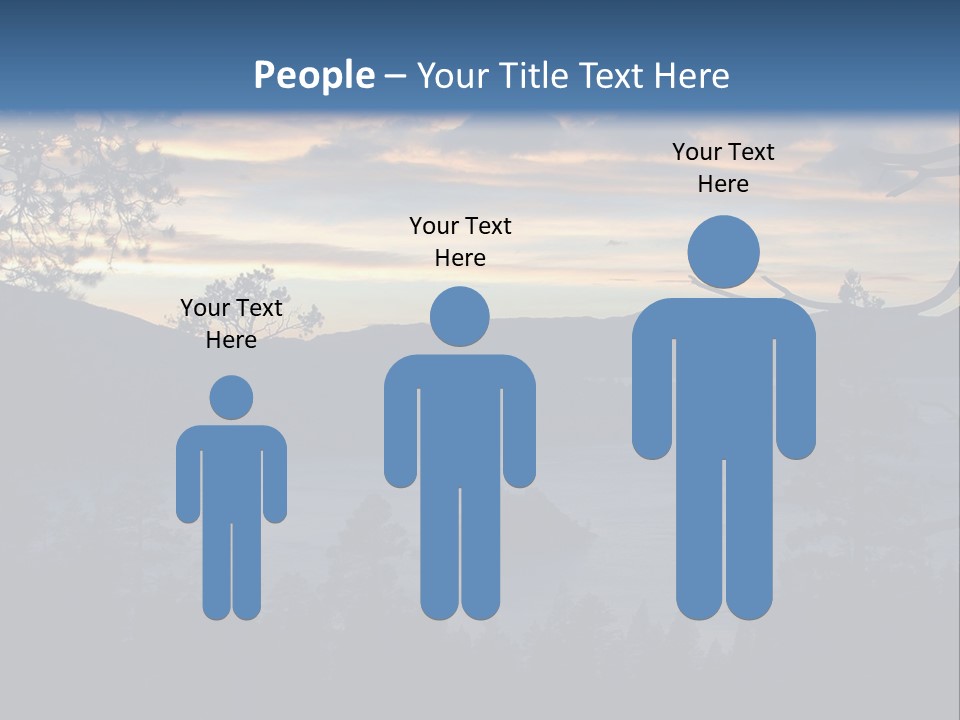 A Beautiful Sunset Over A Lake With Trees In The Foreground PowerPoint Template