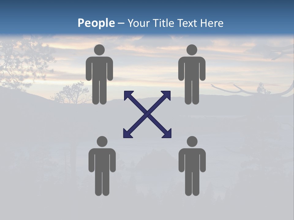 A Beautiful Sunset Over A Lake With Trees In The Foreground PowerPoint Template