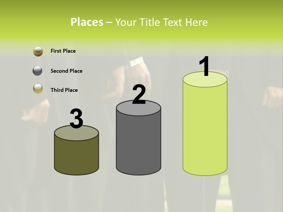 A Group Of Men In Suits Standing In A Row PowerPoint Template