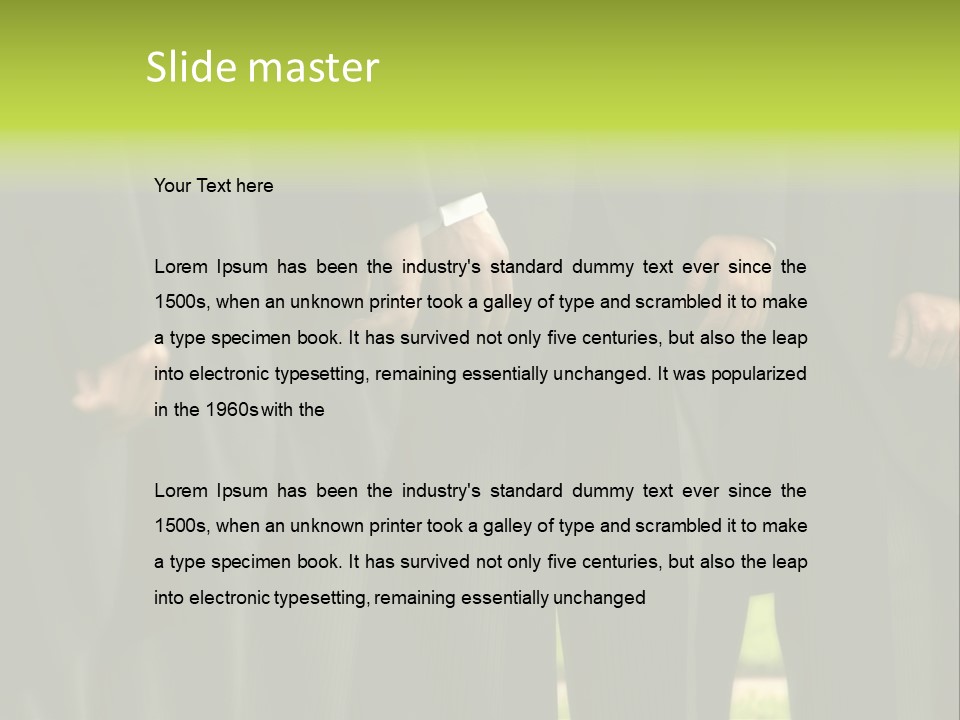 A Group Of Men In Suits Standing In A Row PowerPoint Template