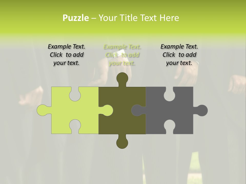 A Group Of Men In Suits Standing In A Row PowerPoint Template