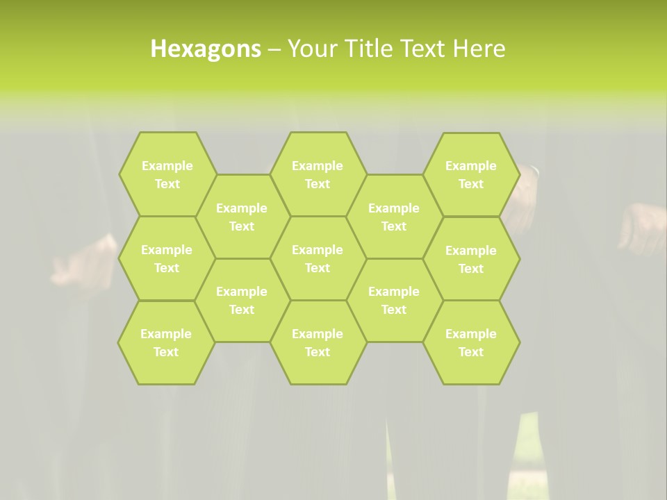 A Group Of Men In Suits Standing In A Row PowerPoint Template