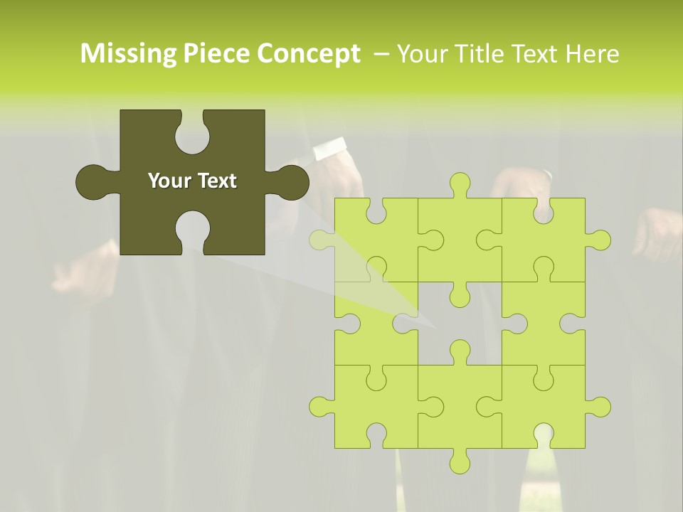 A Group Of Men In Suits Standing In A Row PowerPoint Template