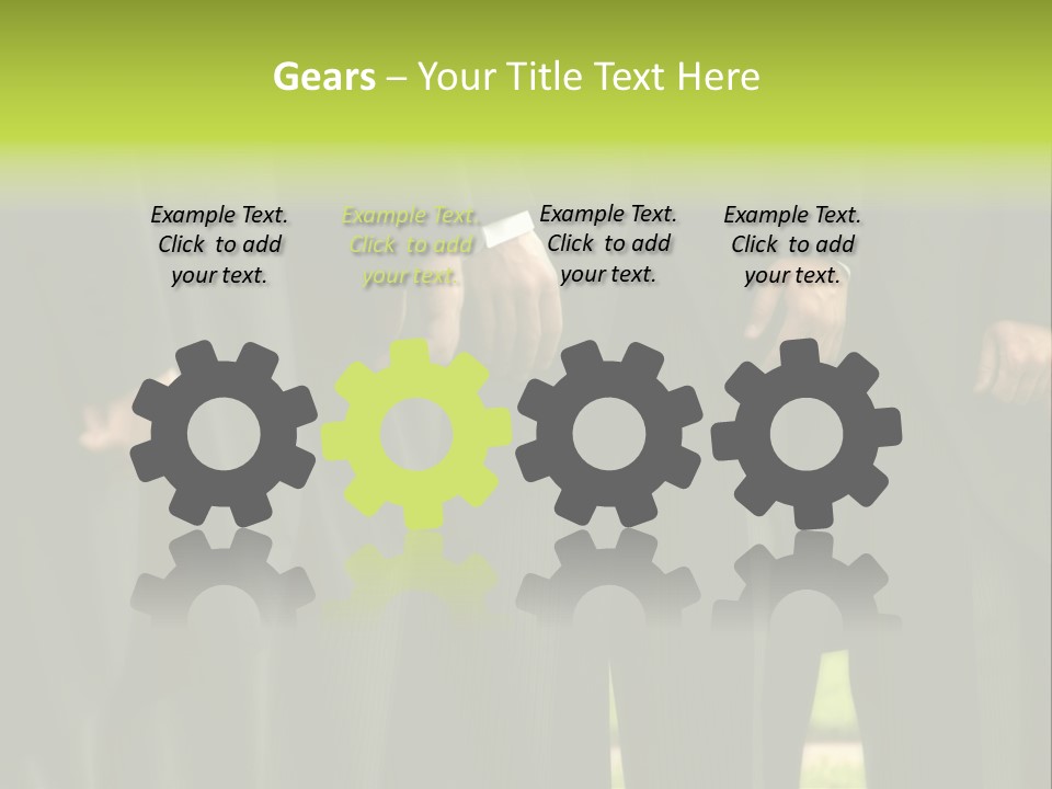 A Group Of Men In Suits Standing In A Row PowerPoint Template