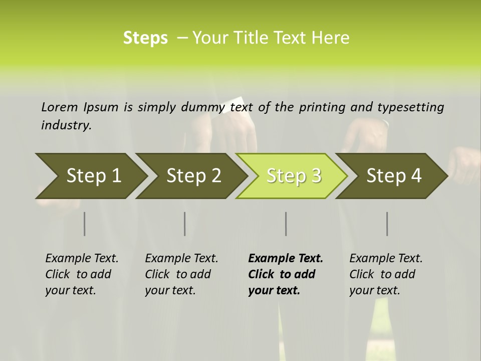 A Group Of Men In Suits Standing In A Row PowerPoint Template
