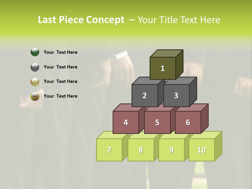 A Group Of Men In Suits Standing In A Row PowerPoint Template