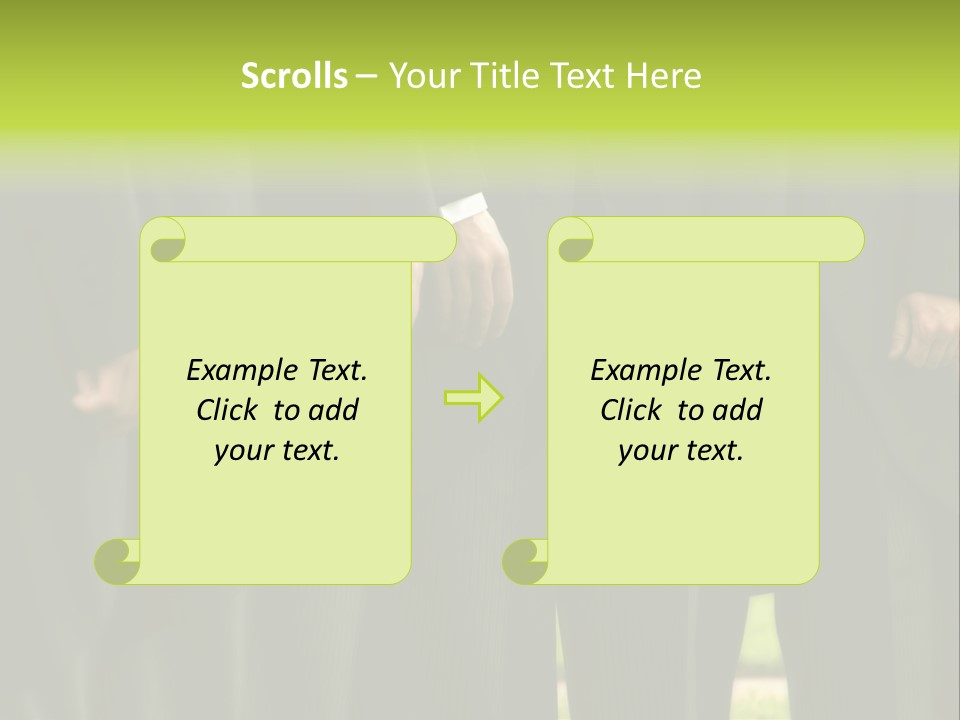 A Group Of Men In Suits Standing In A Row PowerPoint Template