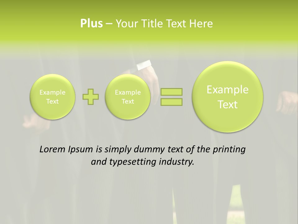 A Group Of Men In Suits Standing In A Row PowerPoint Template