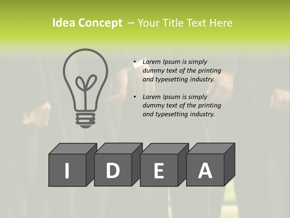 A Group Of Men In Suits Standing In A Row PowerPoint Template