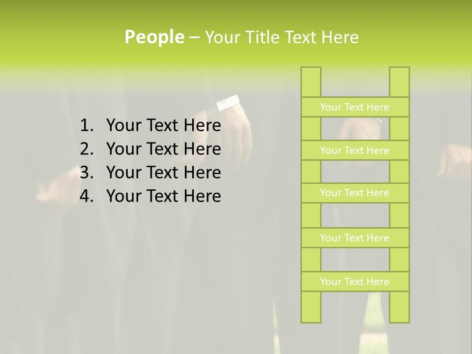 A Group Of Men In Suits Standing In A Row PowerPoint Template