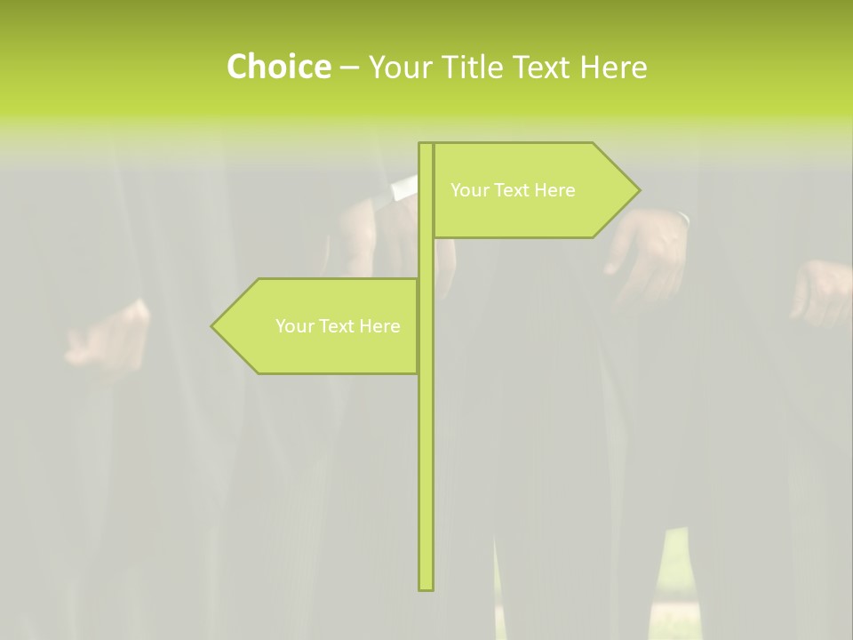 A Group Of Men In Suits Standing In A Row PowerPoint Template