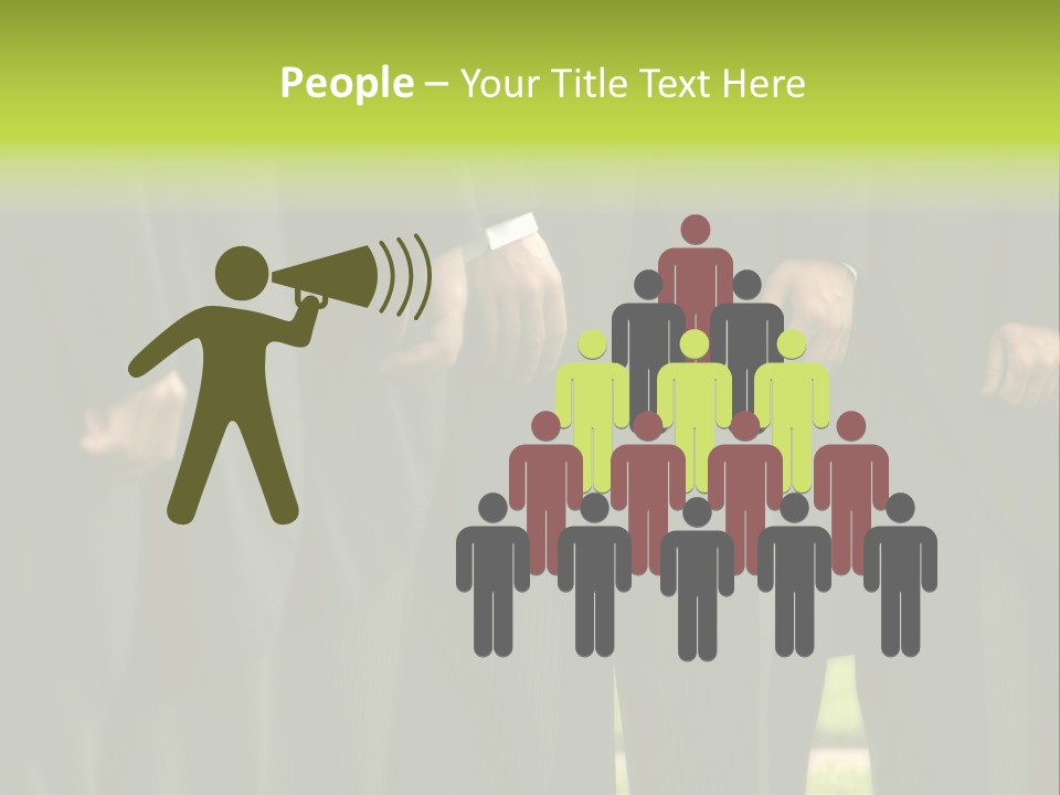 A Group Of Men In Suits Standing In A Row PowerPoint Template