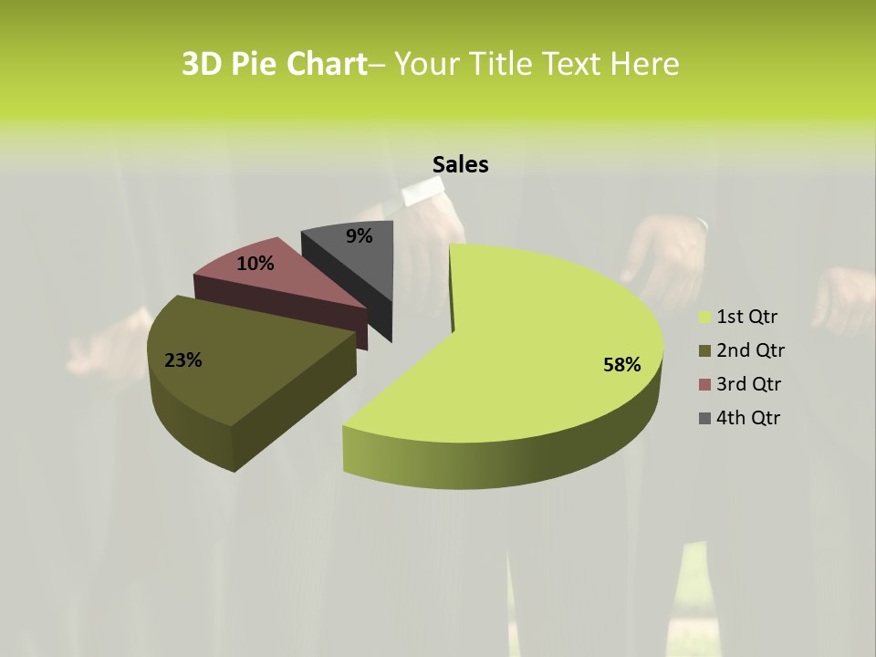 A Group Of Men In Suits Standing In A Row PowerPoint Template