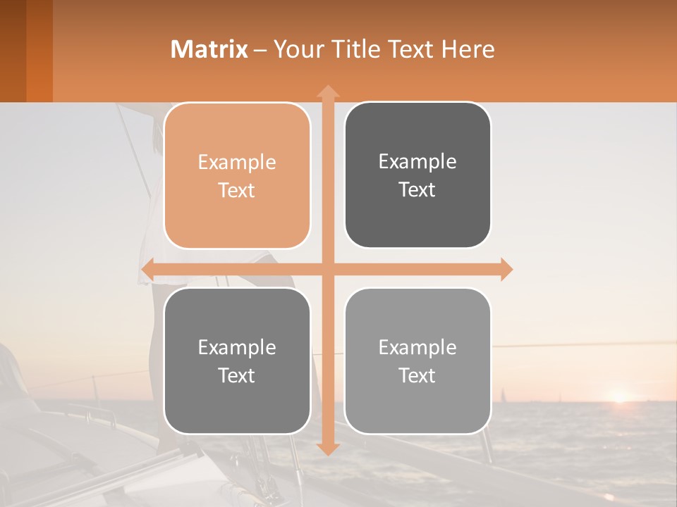 A Woman In A White Dress Is Standing On A Boat PowerPoint Template