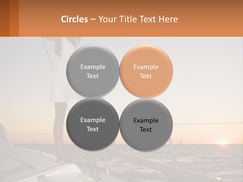 A Woman In A White Dress Is Standing On A Boat PowerPoint Template