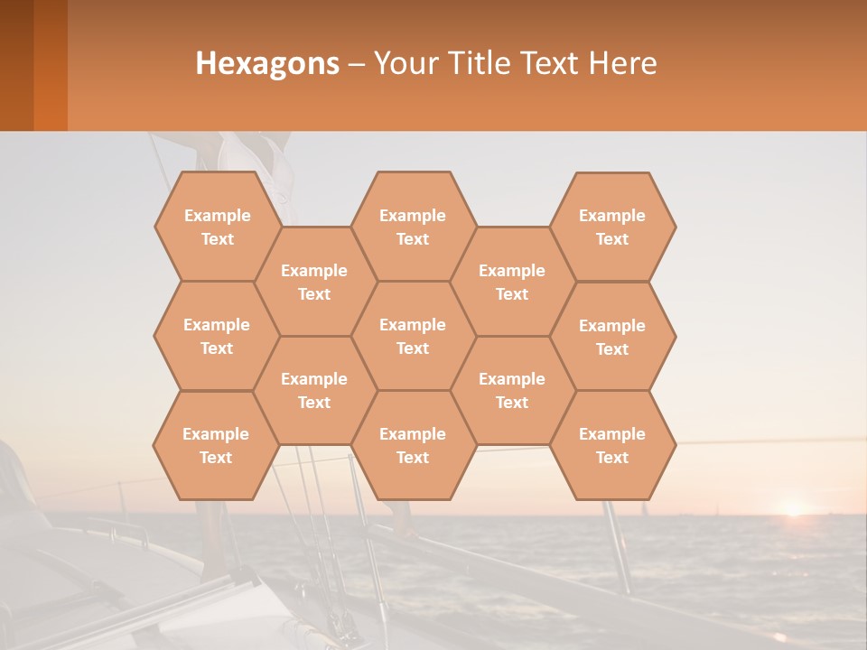 A Woman In A White Dress Is Standing On A Boat PowerPoint Template