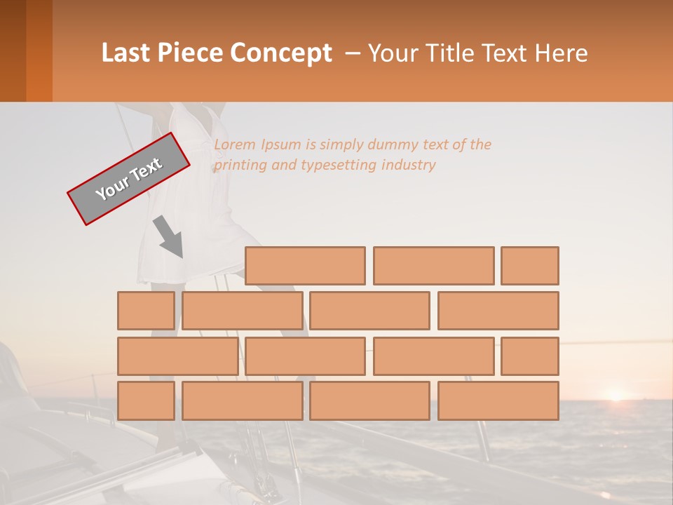 A Woman In A White Dress Is Standing On A Boat PowerPoint Template