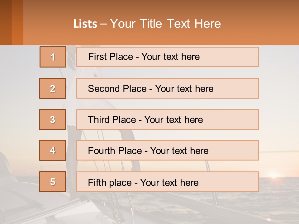 A Woman In A White Dress Is Standing On A Boat PowerPoint Template
