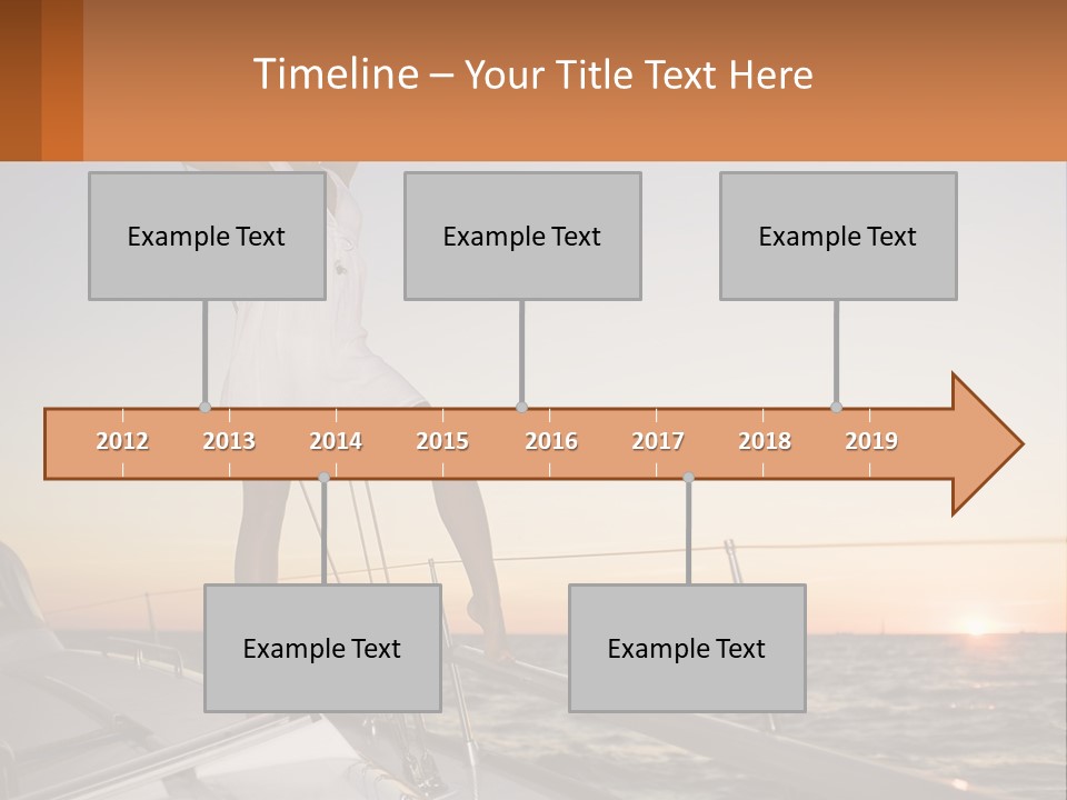 A Woman In A White Dress Is Standing On A Boat PowerPoint Template