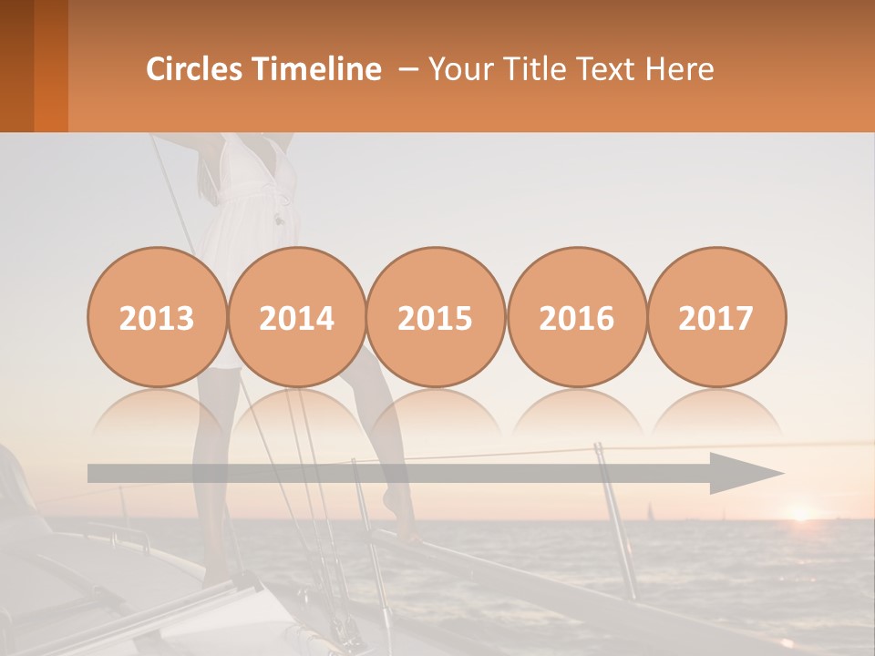 A Woman In A White Dress Is Standing On A Boat PowerPoint Template