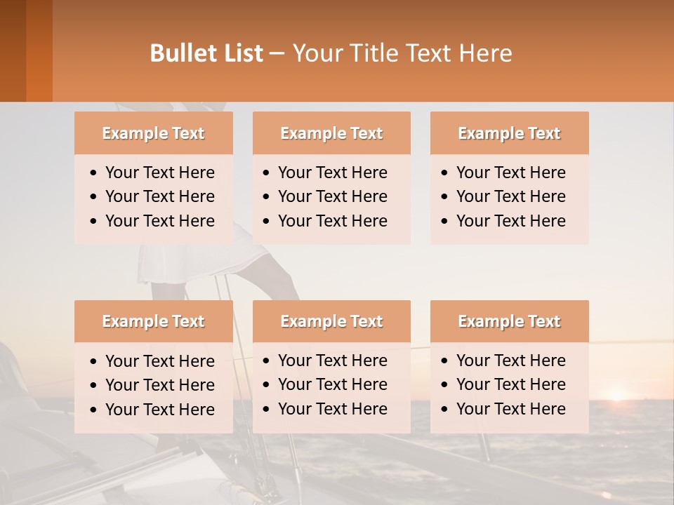 A Woman In A White Dress Is Standing On A Boat PowerPoint Template