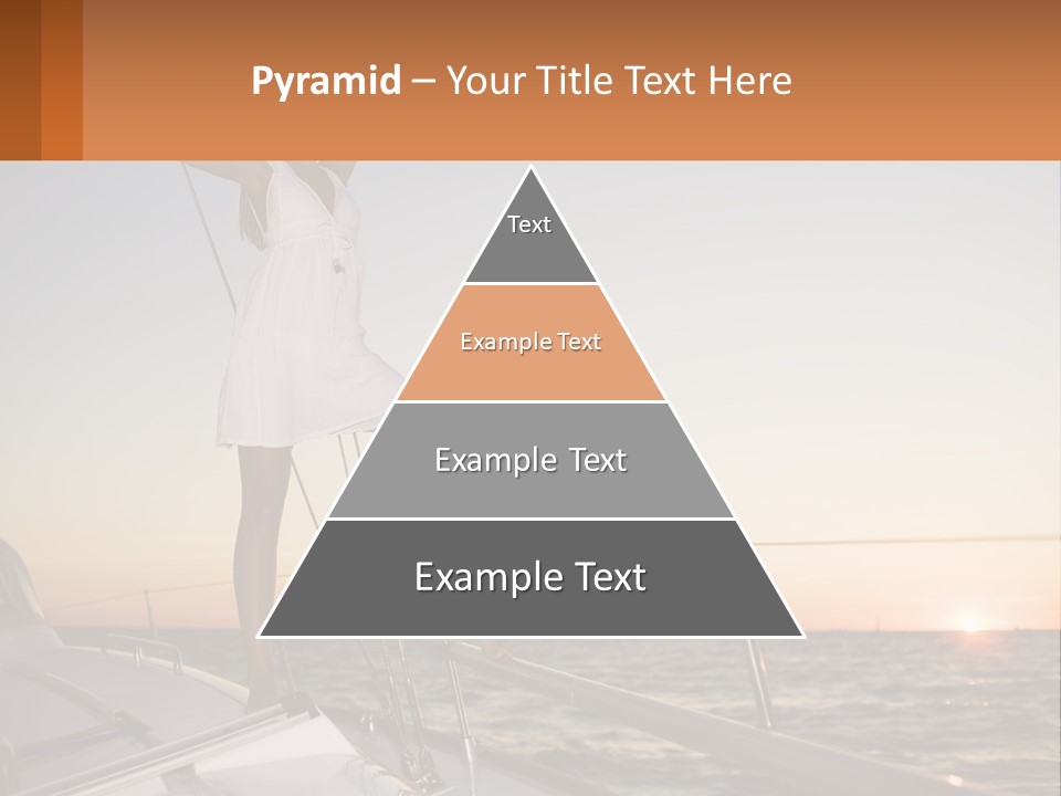 A Woman In A White Dress Is Standing On A Boat PowerPoint Template