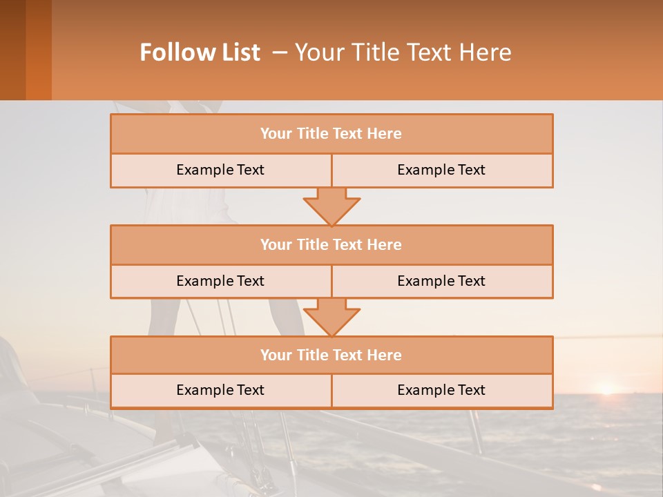 A Woman In A White Dress Is Standing On A Boat PowerPoint Template