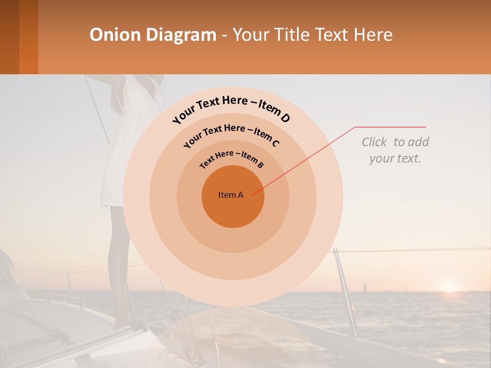 A Woman In A White Dress Is Standing On A Boat PowerPoint Template