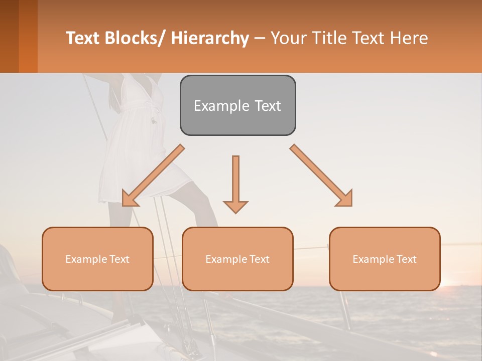 A Woman In A White Dress Is Standing On A Boat PowerPoint Template