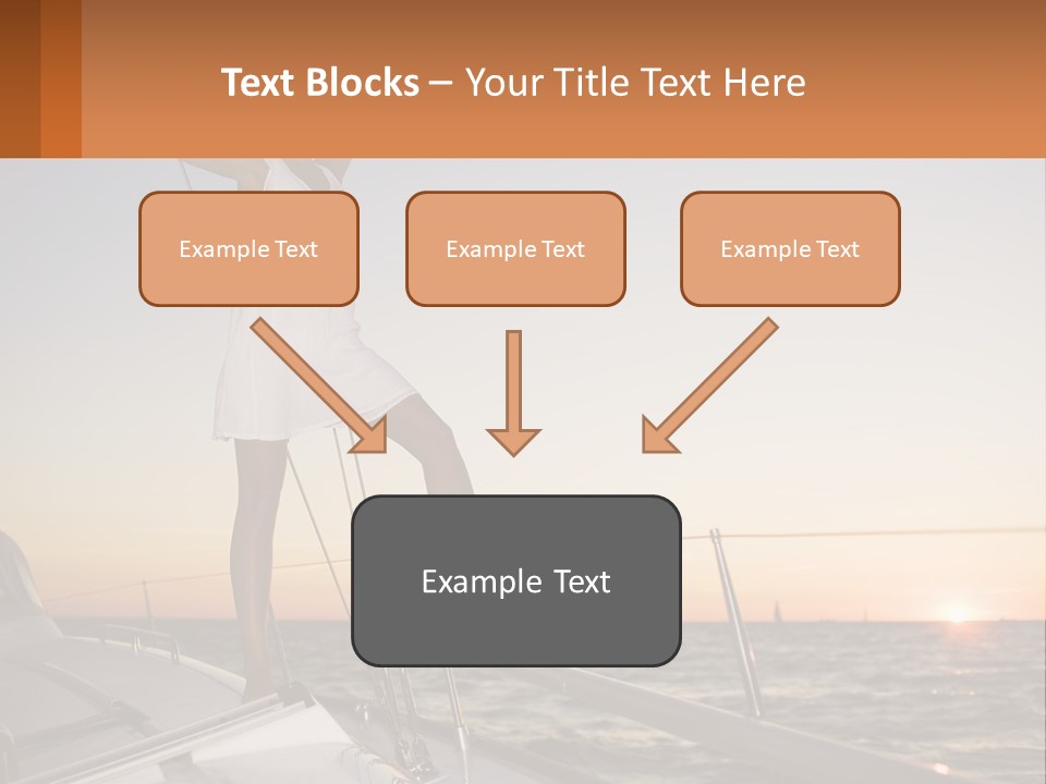 A Woman In A White Dress Is Standing On A Boat PowerPoint Template