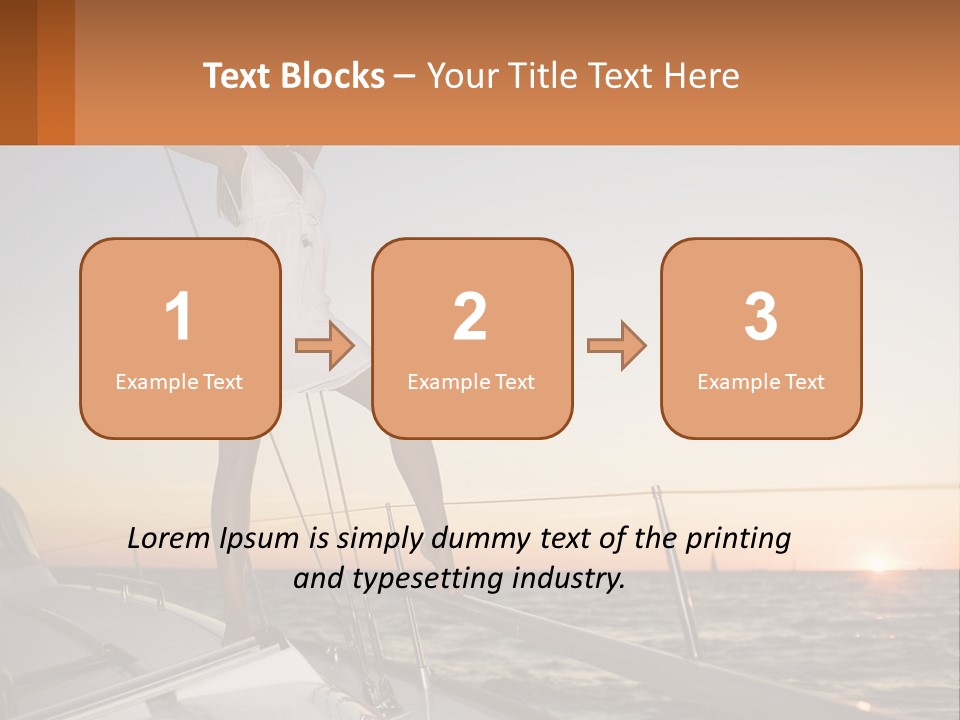 A Woman In A White Dress Is Standing On A Boat PowerPoint Template