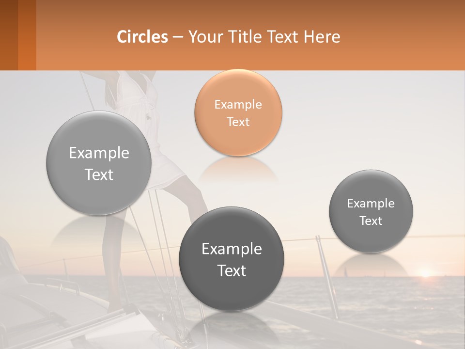 A Woman In A White Dress Is Standing On A Boat PowerPoint Template