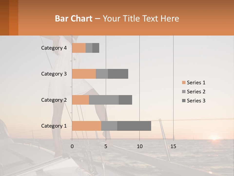A Woman In A White Dress Is Standing On A Boat PowerPoint Template