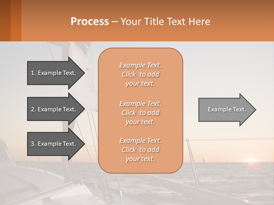 A Woman In A White Dress Is Standing On A Boat PowerPoint Template